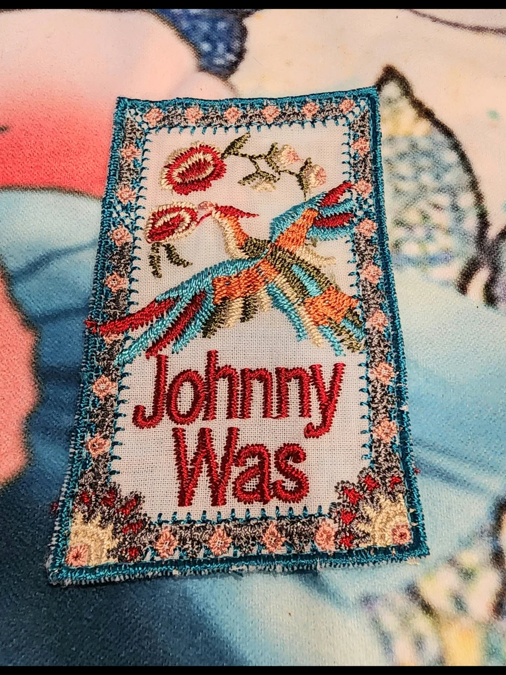 2 Johnny Was Floral Dust Bags Pink, Blue, Yellow - Picture 6 of 6